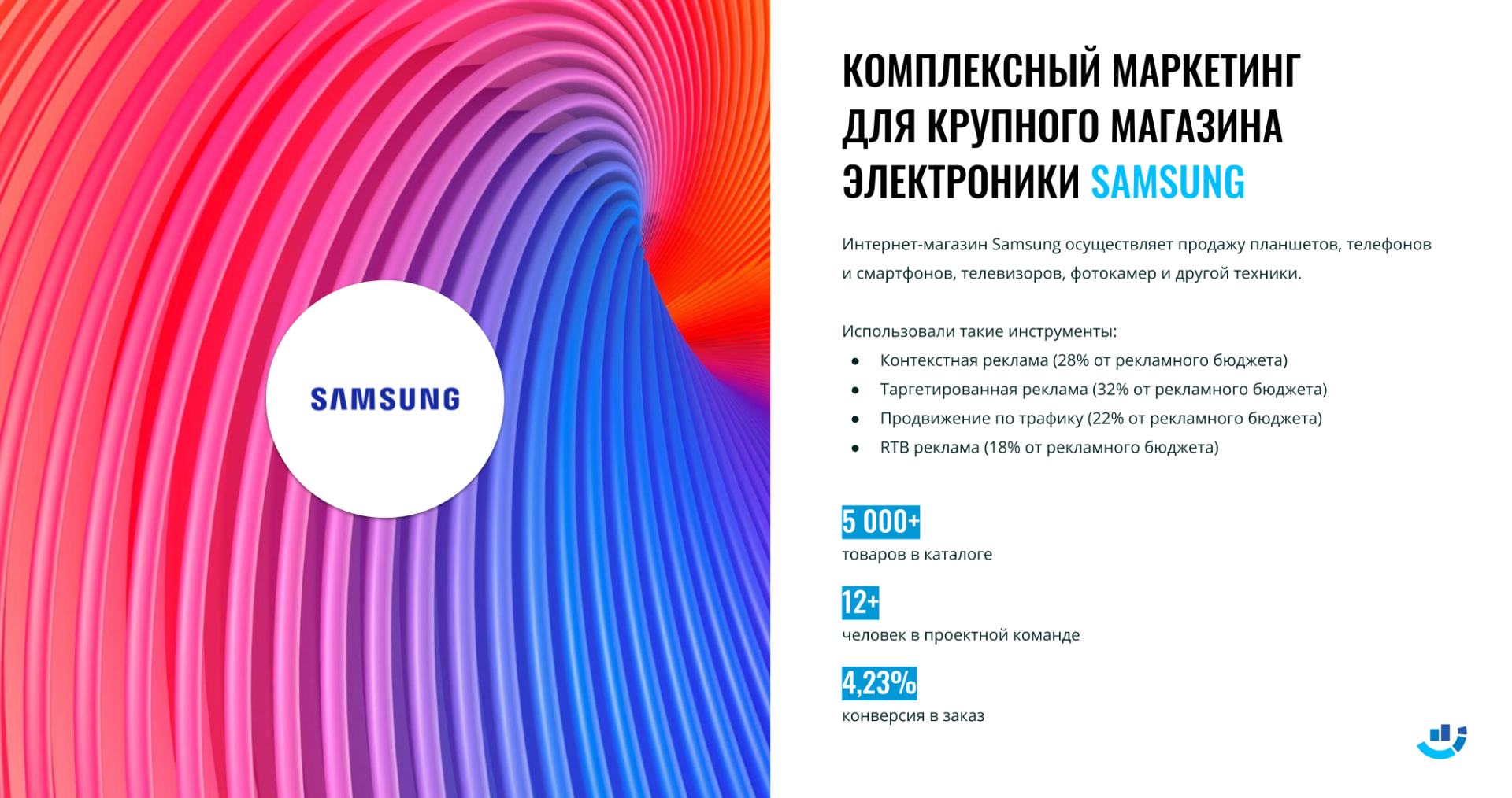 Кейс электроника интернет-маркетинг для магазина электроники Samsung